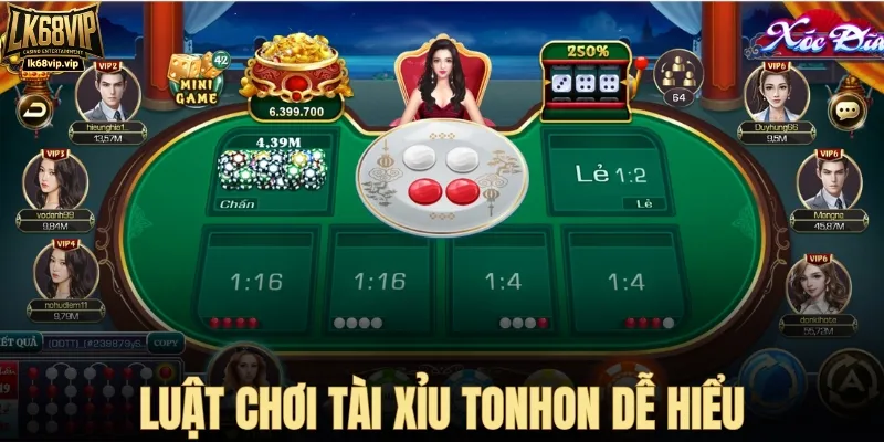 Luật chơi tài xỉu Tonhon đơn giản - dễ hiểu